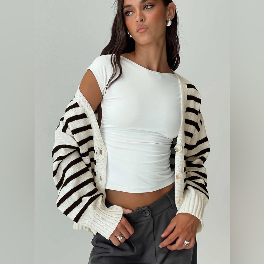 Princess Polly Karlson Striped Cardigan